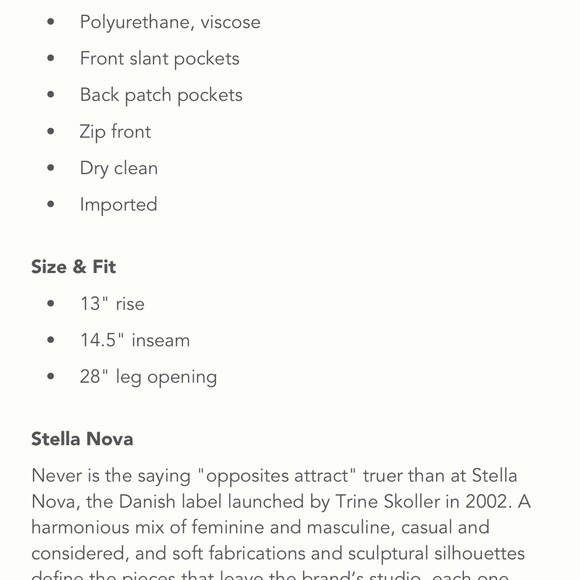 Anthropologie Stella Nova Harpa Faux Leather Culotte Trousers - Picture 6 of 6